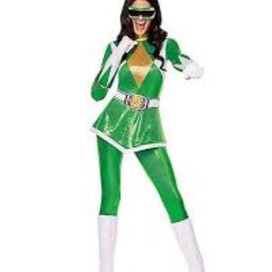 NWT Adult Women's Green Power Ranger Costume Size Large 12-14
